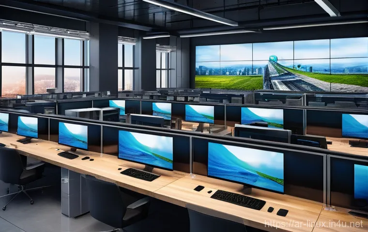 리눅스 실무에서 사용되는 최신 기술 트렌드 - Here are three detailed image generation prompts in English: