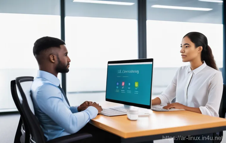 리눅스 필기 시험에서 자주 출제되는 문제 유형 - Image Prompt 1: Collaborative Linux File Management**