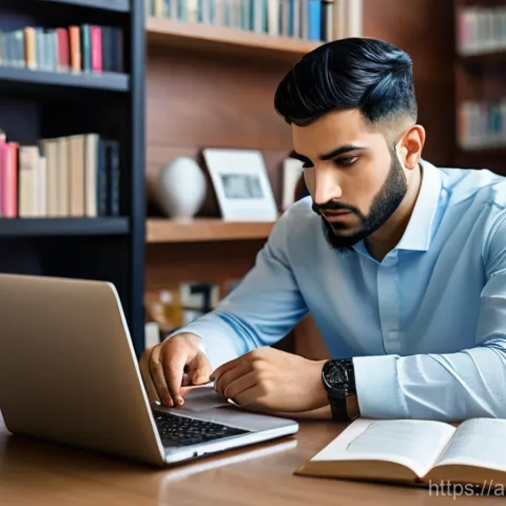 리눅스 필기 시험의 효율적인 학습 계획 - **Prompt: "A determined young Arab man, wearing smart casual attire like a collared shirt and trouse...