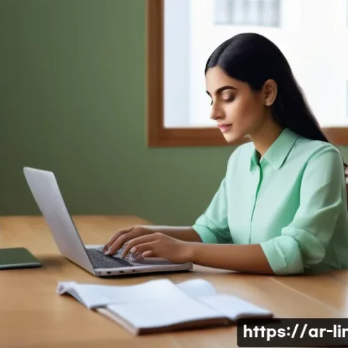 Home 30 리눅스 실무에서 사용된 자동화 스크립트 사례 - **Prompt:** A serene and organized home office in a modern Arab residence. A young Arab professional...